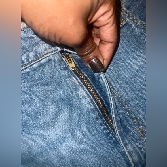 Universal Thread Denim Midi Skirt with Front Slit size 17 - Picture 8 of 8